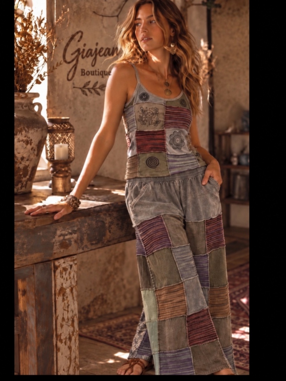 ❤️ YAK AND YETI “ LANCASTER 2 “ YAK N YETI Boho Patchwork PANTS 53